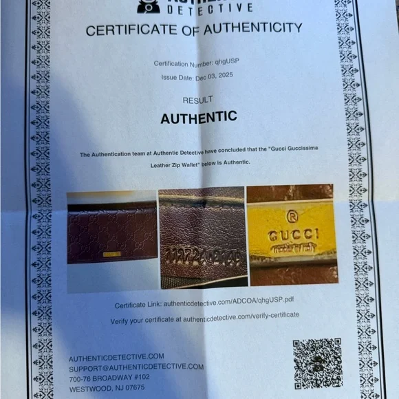 Gucci Bordeaux Guccissima Leather Zip-Around Wallet — Full Inclusion - Picture 9 of 9